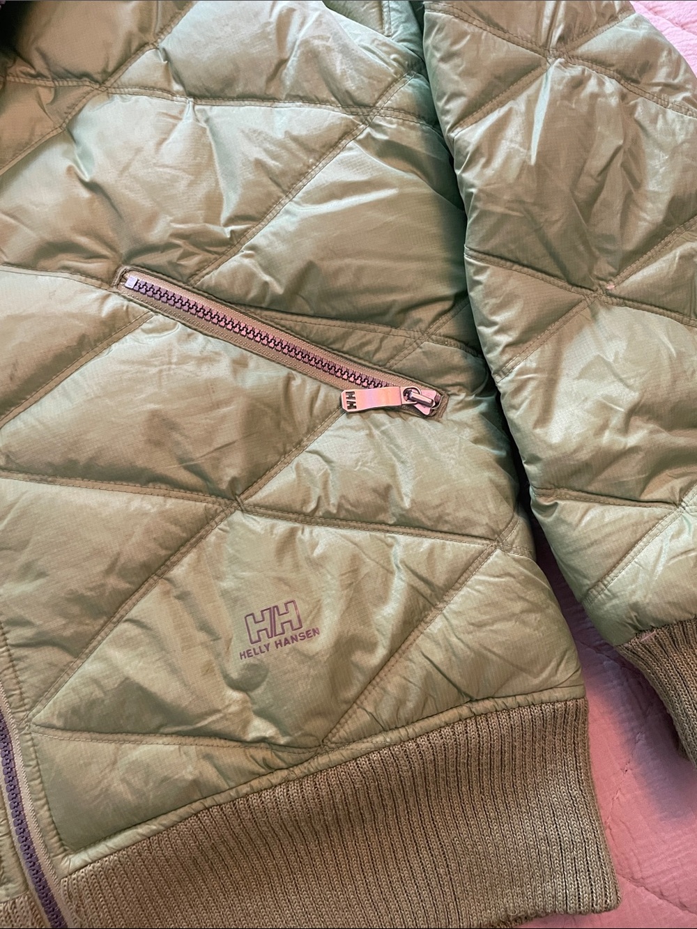 Helly Hansen Green Quilted Hooded Puffer Jacket - Picture 3 of 6